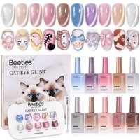 Beetles Gel Polish - Set De Esmaltes De Uñas En Gel Beetles Cat Eye Glint, 10 Colores