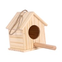 Magideal - Casa De Pájaros De Madera, Casa De Pájaros Colgante Para Exterior, Caja De Nido Decorativa De Patio De Jardín Para Wren Swallow Sparrow Colibrí Finch 125 Cm X 12 Cm X 155 Cm