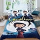 thumbnail image 2 of Coraline Conjunto de sábanas temático, trío de piezas, cómodo y amigable con la piel, diseño único, regalo de decoración para el hogar para familiares, amigos y fans,135cm *200cm, 2 of 6