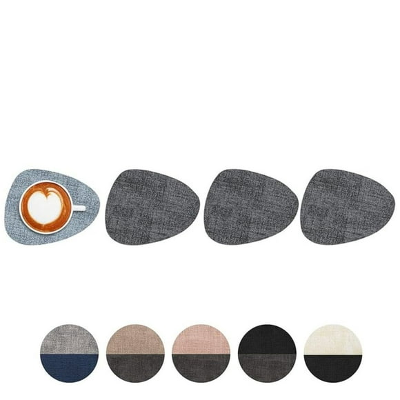 Set 4 Posavasos Ecocuero JAS Antimanchas Impermeables 2 En 1