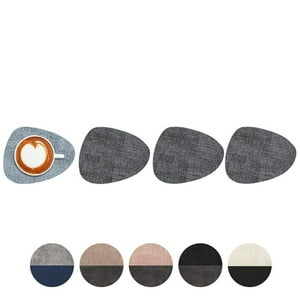 Aura Zeus - Set 4 Posavasos Ecocuero Antimanchas Impermeables 2 En 1