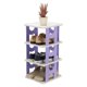 thumbnail image 1 of Uxcell Zapateros de pie de 4 niveles, organizador vertical estrecho apilable para almacenamiento de zapatos para puerta de entrada, garaje, entrada, armario y espacios pequeños, púrpura, 1 of 7