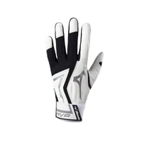 Guantes De Bateo De Béisbol Mizuno Mvp Para Jóvenes De T-Ball Blanco/Negro