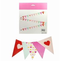 Genérico - Guirnalda Banderin Triangular Carton Corazon X1 Uni