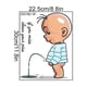 thumbnail image 1 of Add a Touch of Adorable Humor to Your Bathroom with our 1pc Kid Peeing Toilet Sticker - Self-Adhesive Toilet Warning Wall Sticker and Bathroom Decorative, 1 of 4