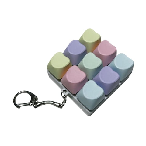 Bothyi - Llavero De Juguete Con Teclado De 9 Teclas, Ligero Y Portátil, Con Clic, Arcoíris