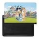 thumbnail image 1 of Bluey Porta Pasaporte y Cartera de Viaje Premium de Cuero PU, Funda de Pasaporte Bloqueo RFID con Ranuras para Tarjetas de Crédito, Estuche para Libro de Pasaporte para Familia 10cm × 15cm, 1 of 6