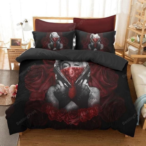 Brahman Low Bed Cover Duvet Cover Bedding Set Pillow Cases Gift3-Piece Bedding Set (1 Duvet Cover + 2 Pillow Shams)