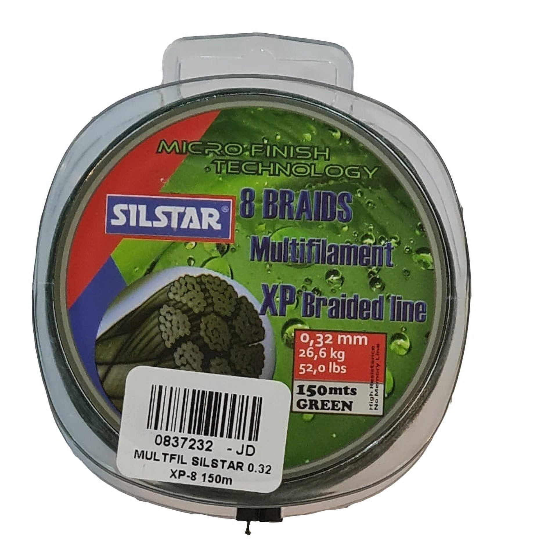 Silstar - Nylon Verde 0,32mm Multifilamento 8heb 150mts Restenci26,6kg
