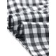 thumbnail image 5 of INSPIRE CHIC Vestido Midi de Cuadros para Mujer con Cuello en V, Manga Corta, Vestido de Verano con Volantes y Detalle de Botones Negro XL, 5 of 6
