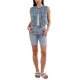 thumbnail image 2 of INSPIRE CHIC Chaleco de Mezclilla para Mujer sin Mangas Cuello Redondo con Botones Chaleco de Jean Occidental L Azul Retro, 2 of 6