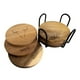 thumbnail image 2 of Set 6 Posavasos Madera de 10cm Soporte Hierro Wayu, 2 of 3