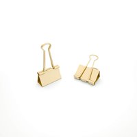 Miniabrazadera Metálica Binder Clips Nctinystore, Dorada, 15 Mm, 40 Unidades