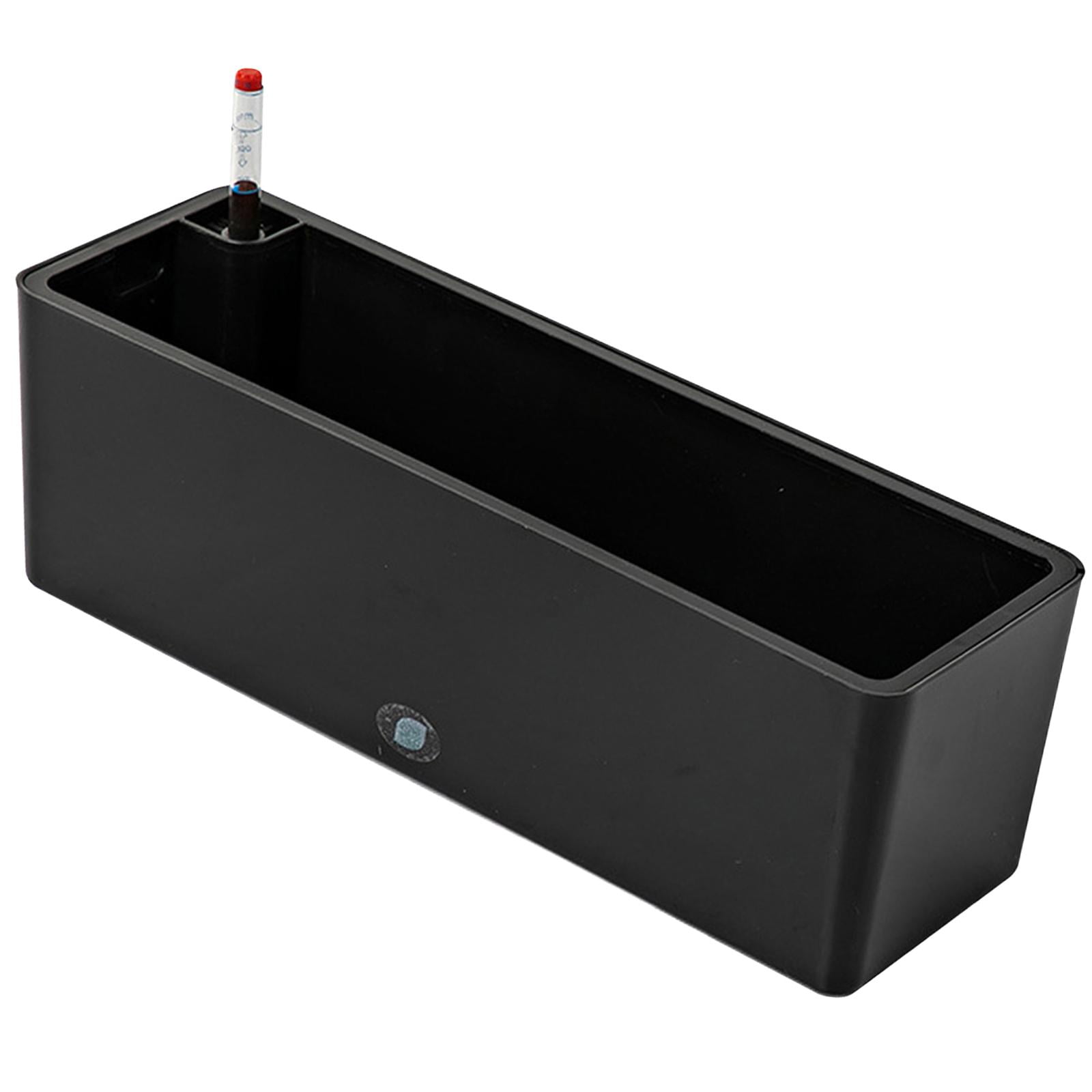 Ioensy - Maceta Rectangular Con Autorriego Para Balcón, Para Plantar Verduras O Flores, Color Negro