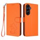 thumbnail image 1 of Carcasa Billetera de Cuero Sintético para Samsung Galaxy A55 5G, Naranja, 1 of 6