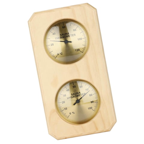 Magideal - Higrotermógrafo Para Sauna, Termómetro Higrómetro De Madera, Medidor Doméstico, Medición De Temperatura De Humedad Para Habitación De Bebé, Gimnasio, Vertical