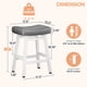 thumbnail image 2 of Set de 3 taburetes de bar Raynesys con asiento de cuero tipo silla de montar de 61 cm, 2 of 9