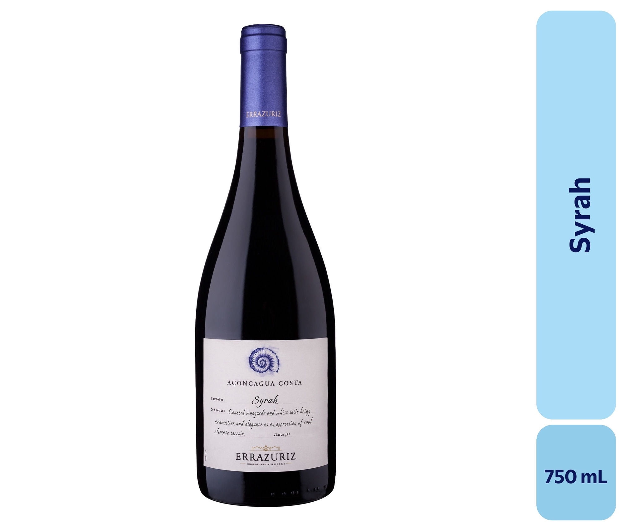 Vino Syrah Botella 750 mL Errazuriz