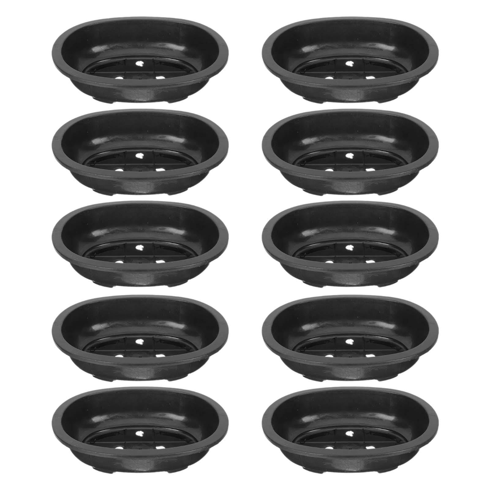 Magideal - 10X Macetas De Entrenamiento Para Bonsái, Maceta, Maceta Ovalada Para Bonsái, Macetas Para Plantar Bonsái Para Jardín Al Aire Libre, Interior, Hogar, 310Mmx240Mmx85Mm