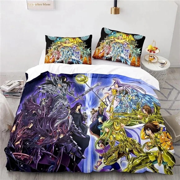 Saint Seiya LOST CANVAS Bedding Set Duvet Cover Bed Set Quilt Cover Pillowcase Comforter Size Boys Adult Bed Sheets