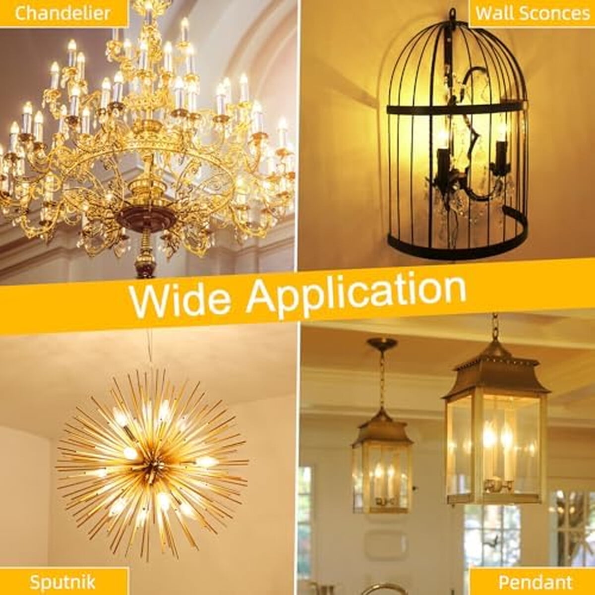 Ampolleta Led Gvvoohome E12 B10 4w 400lm Regulable 2700k 12un