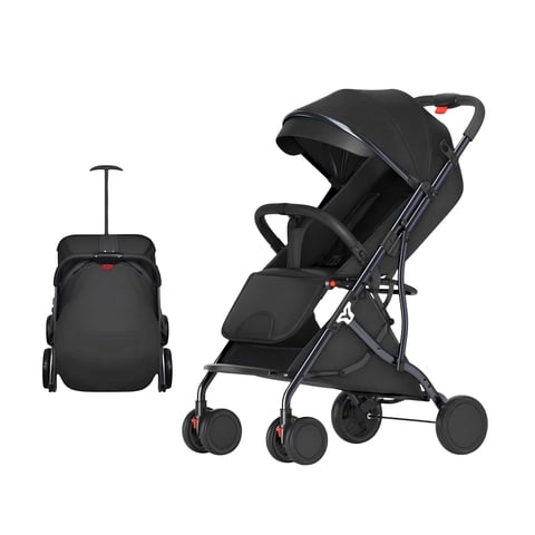 Coche De Paseo Compacto Plegable Lubabycas Negro