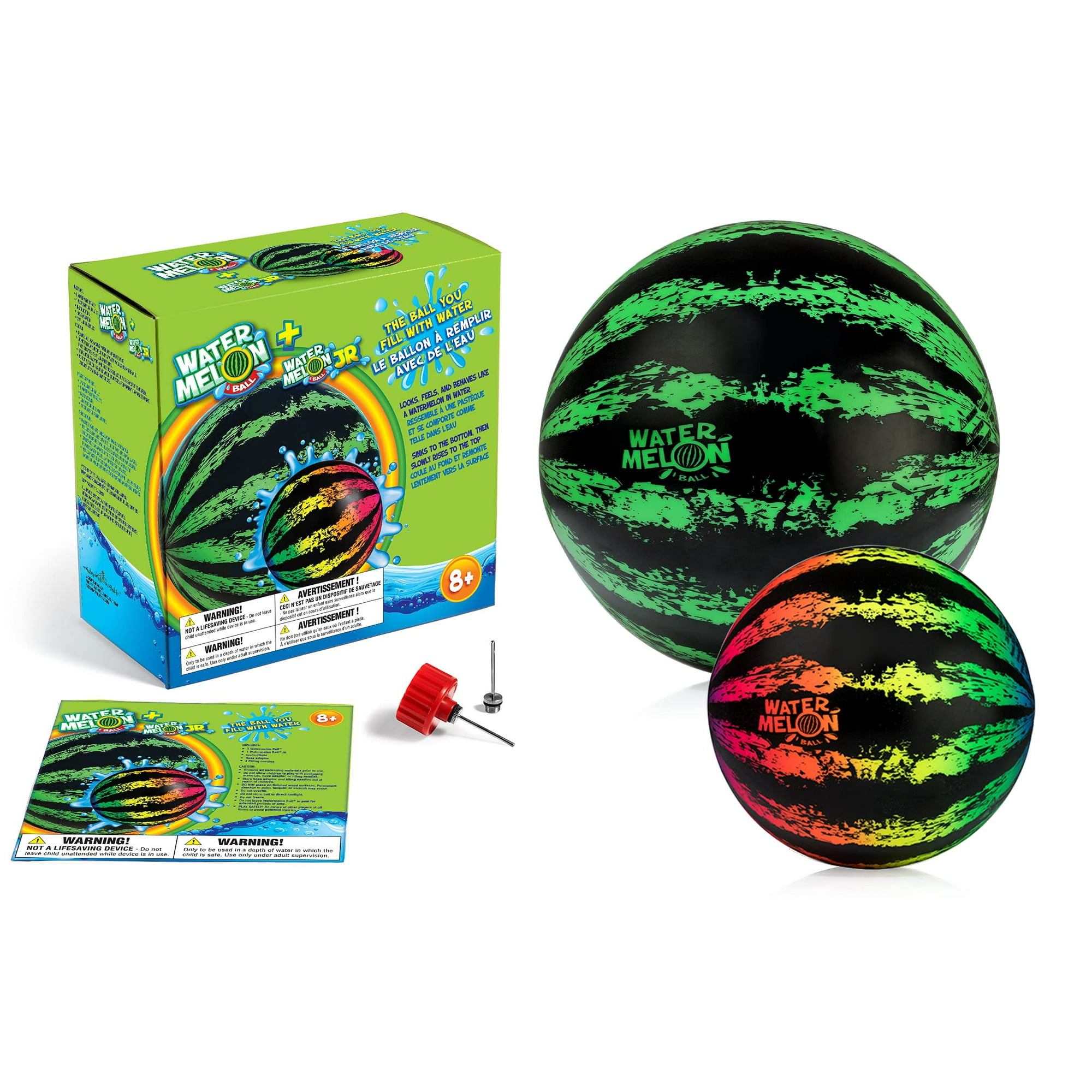 Watermelon Ball - Pelota De Sandía De Juguete Para Piscina Para Adultos Y Familiares, Paquete De 2