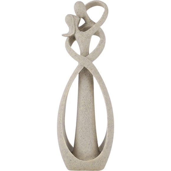 Escultura de Pareja Besándose Trycooling de Resina Sandstone, 21 cm