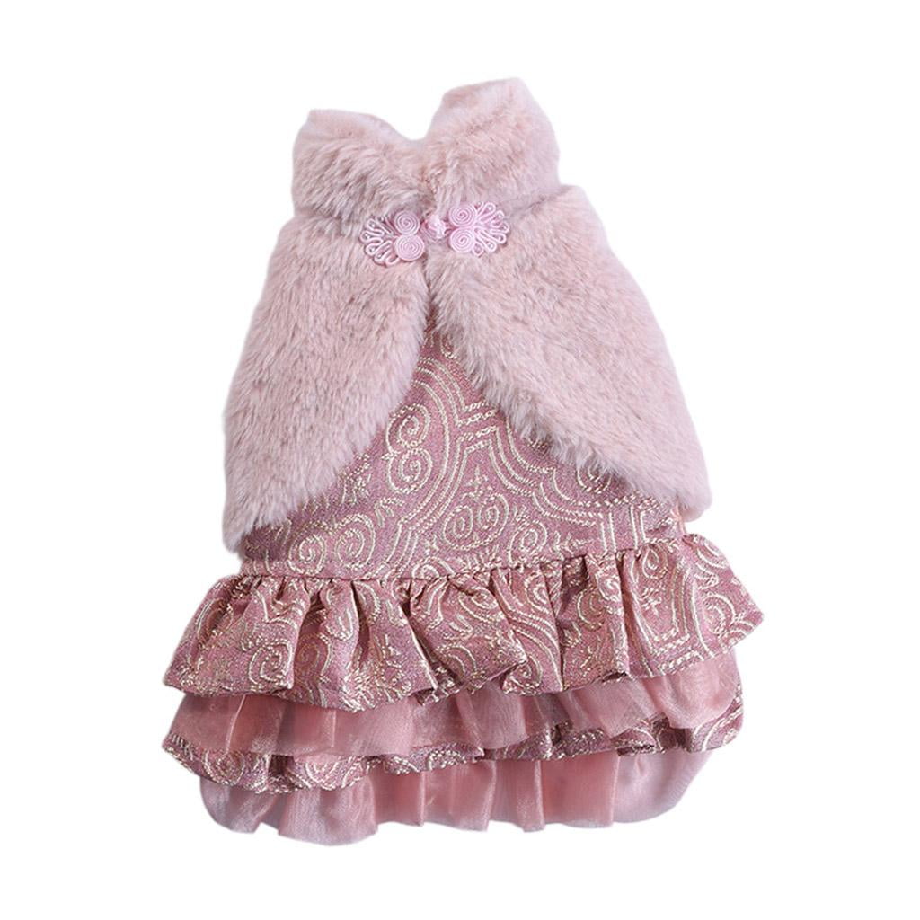 Pequeño Gato Mascota Perros Ropa Cachorro Princesa Disfraz Largo De Espalda 25cm