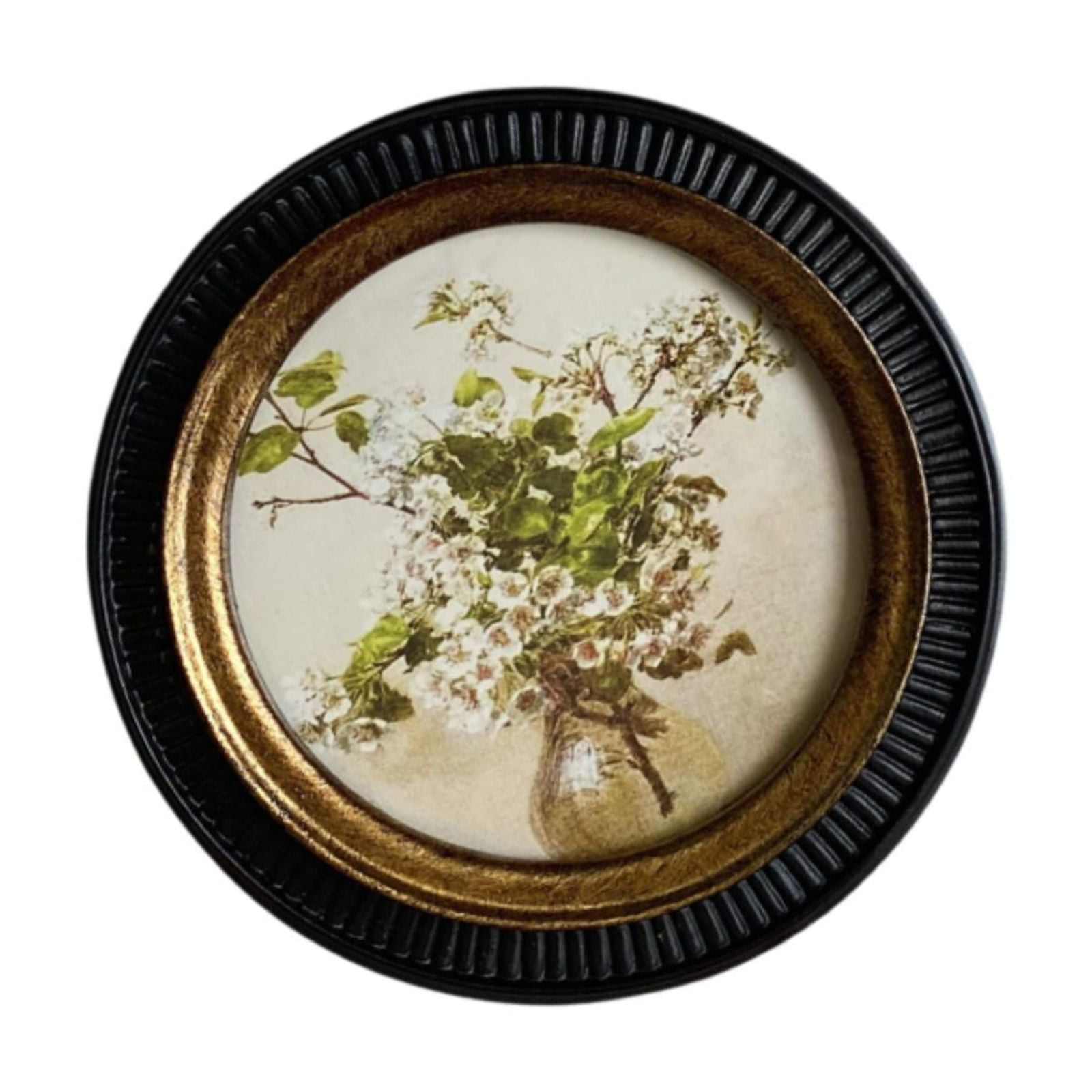 Magideal - Marco De Fotos Redondo Estilo Galería De Fotos Ornamentado Arte En Relieve Marco De Exhibición De Imágenes Antiguo Para Decoración Retro Del Hogar Dor