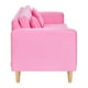 thumbnail image 3 of Sofa New Retro 3c + 2 Pouf Felpa 05 Rosado, 3 of 6