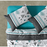 Genérico - Sabanas Cannon 2 Plazas 144 Hilos Diseño Trigono Color Alba