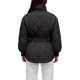 thumbnail image 3 of INSPIRE CHIC Chaqueta Acolchada con Cinturón para Mujer Cuello Alto Manga Globo Cremallera Grande Negro, 3 of 6