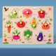 thumbnail image 1 of Children's Mushroom Nails Hand Grab Board Early Education Puzzle Wooden Puzzle Toys Fruit And Vegetable Cognitive Plane Puzzle Puzzle, 1 of 5