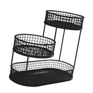 Magideal - Cesta De Frutas De 3 Capas, Cuenco De Verduras Para Encimera, Soporte Para Cuenco De Frutas, Cesta De Pan, Estante De Verduras Para Almacenamiento De Negro