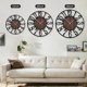 thumbnail image 3 of Reloj de pared Maxstar 61 cm redondo de metal y madera – 24 pulgadas, 3 of 8