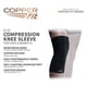 thumbnail image 4 of Paquete de 2 manguitos de compresión para rodillas Copper Fit Elite Black, 4 of 8