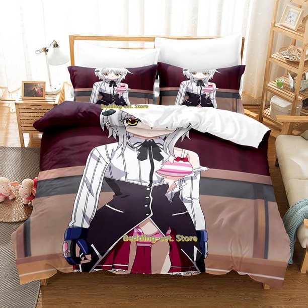 New Kawaii Koneko chan DxD Bedding Set Single Twin Full Queen King Size Bed Set Adult Kid Bedroom Duvetcover Sets Anime Bed Bed Sheets