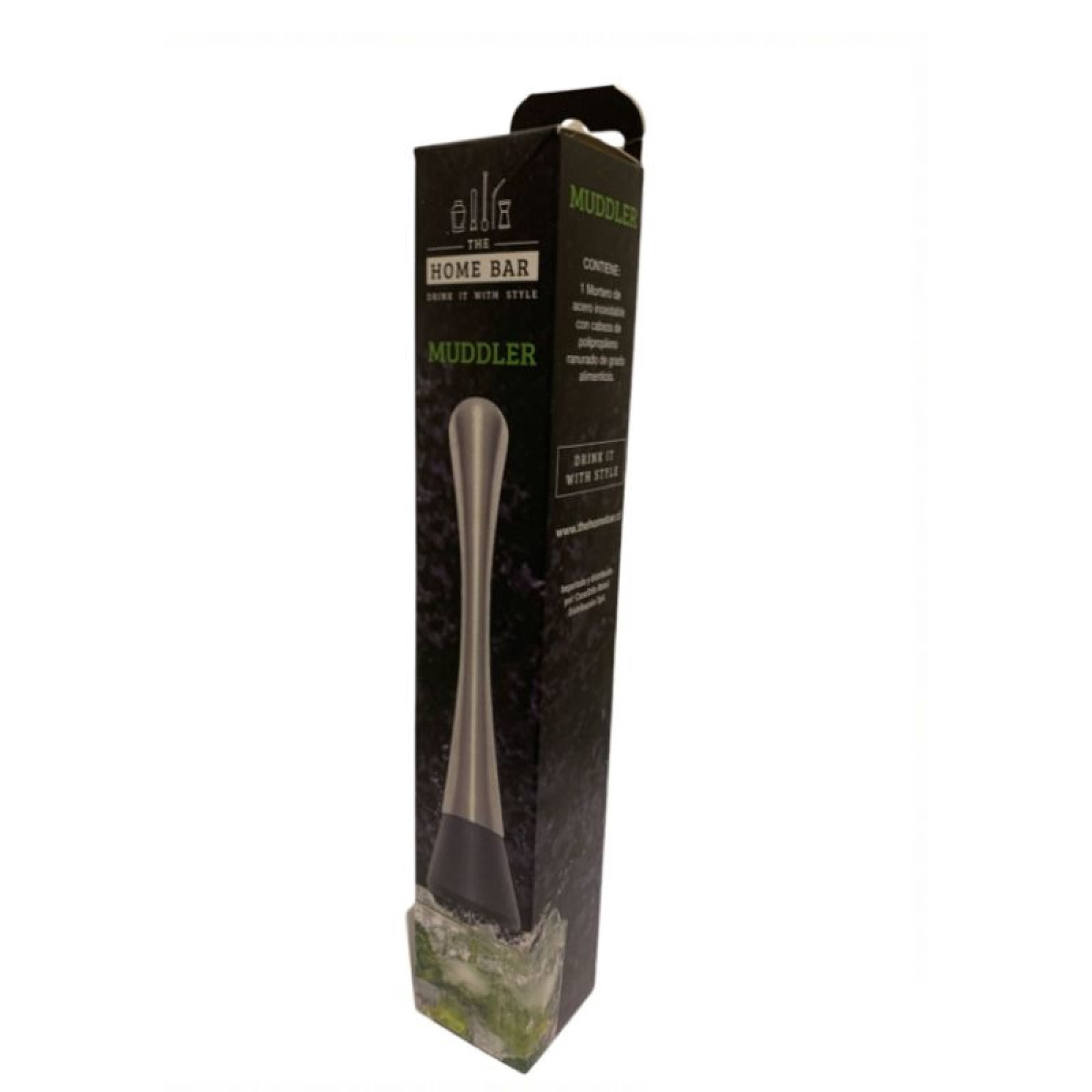 Mortero Para Cocteles 21X3.5 Cm Acero Inoxidable Plateado