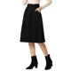 thumbnail image 4 of INSPIRE CHIC Falda Midi Línea A con Bolsillos de Imitación de Gamuza Elástica para Mujer con Cinturón L Negro, 4 of 6