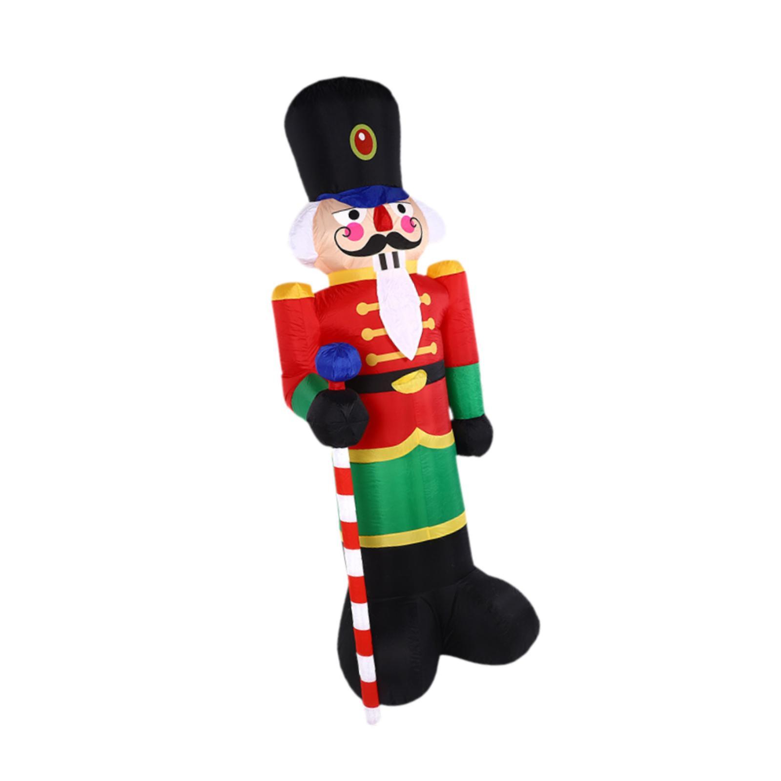 Bothyi - Soldado Cascanueces Inflable De Navidad Para Fiestas, Valla Para Porche Con Luz Led Incorporada