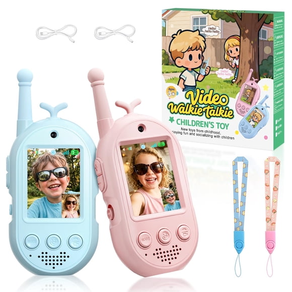 Walkie Talkies YUSSBCU 2 Unidades Recargables con Video para Niños