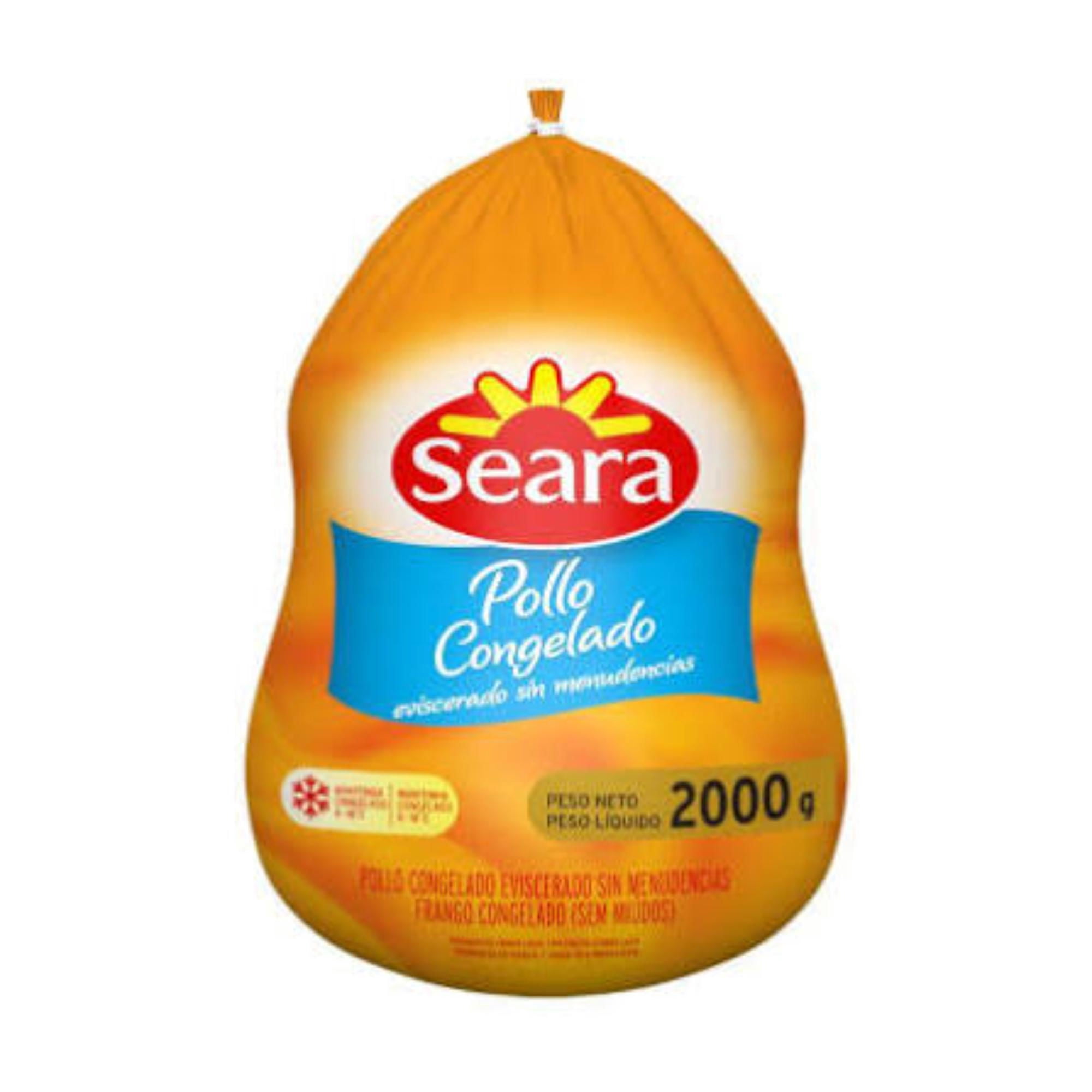 Pollo Entero Sin Menudencias Congelado 2 kg Seara