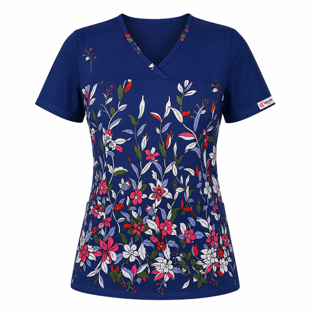 Delantal Mujer Ripholia 2454 tela elasticada estampada