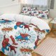 thumbnail image 3 of Cute Spider-Man 3 Piece Sets Full/Queen Size - Reversible Microfiber Quilts with 2 Shams Soft Lightweight Bedspread Coverlet Comforter for All Season Bed Sheets, 3 of 5