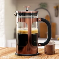 Cafetera French Press Veken De Vidrio Resistente Al Calor De 600 Ml