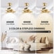 thumbnail image 3 of Ventilador de techo YITAHOME de 52 pulgadas con luz LED blanca dorada, 3 of 9