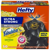 Bolsas De Basura Hefty Ultra Strong, 30 Galones, 50 Bolsas, Negras