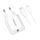 thumbnail image 1 of Cargador Rápido Qc3.0 18w Con Cable Lightning Blanco - SC, 1 of 2