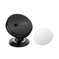 1Hora - Soporte Celular Auto Porta Magnético Fijo Adherible Plata